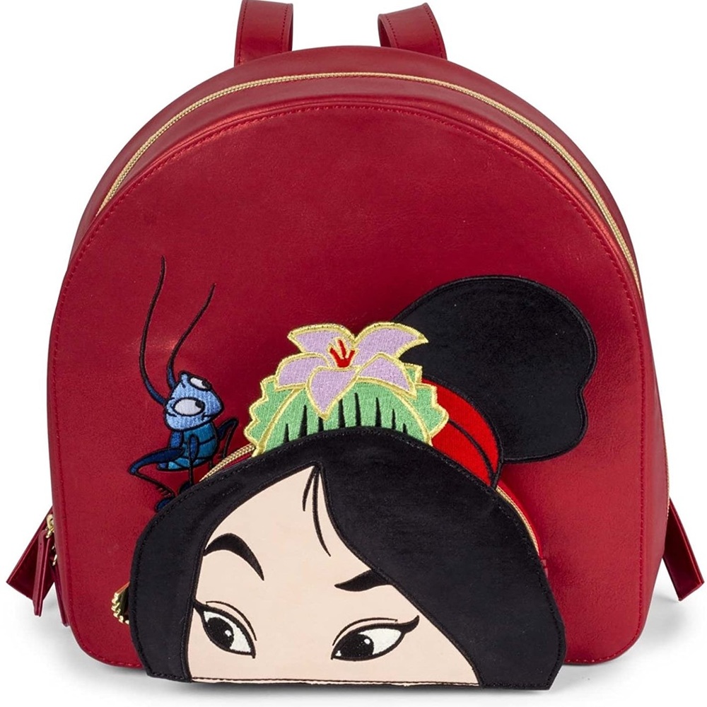 RARE MULAN Backpack Bag Danielle Nicole Red Disney
